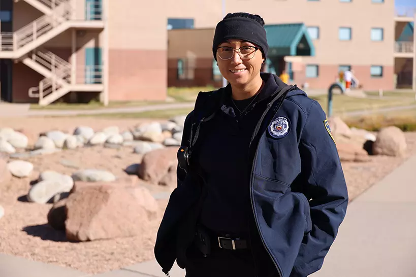 Correctional Officer standing outside